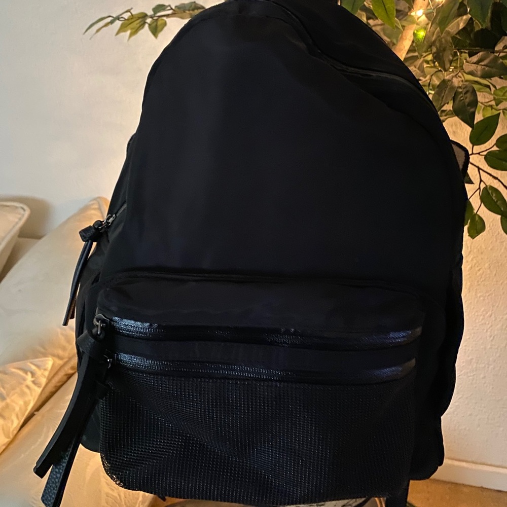 Black Nylon Backpack
